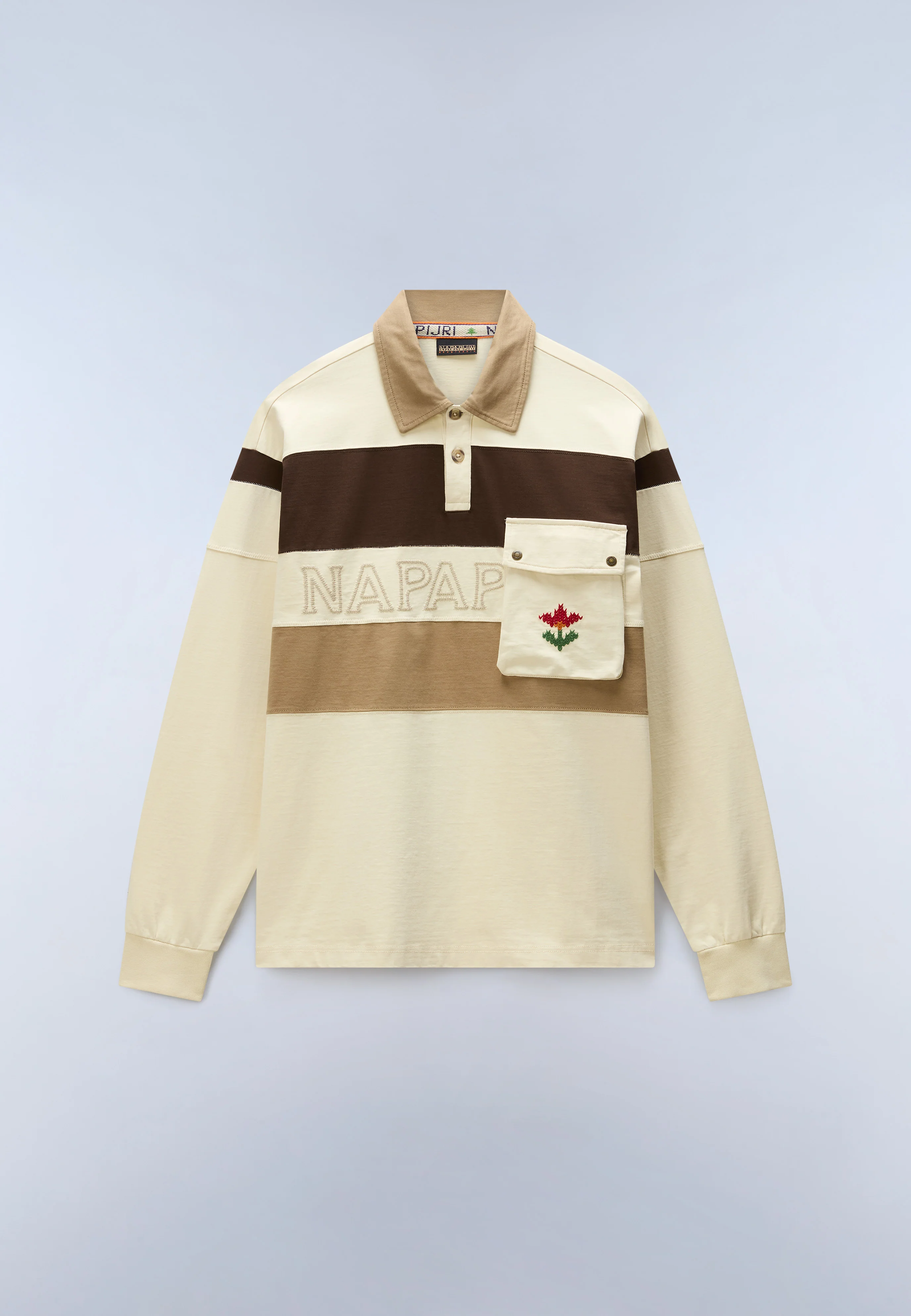 Bloom Jersey Long-Sleeve Polo Shirt