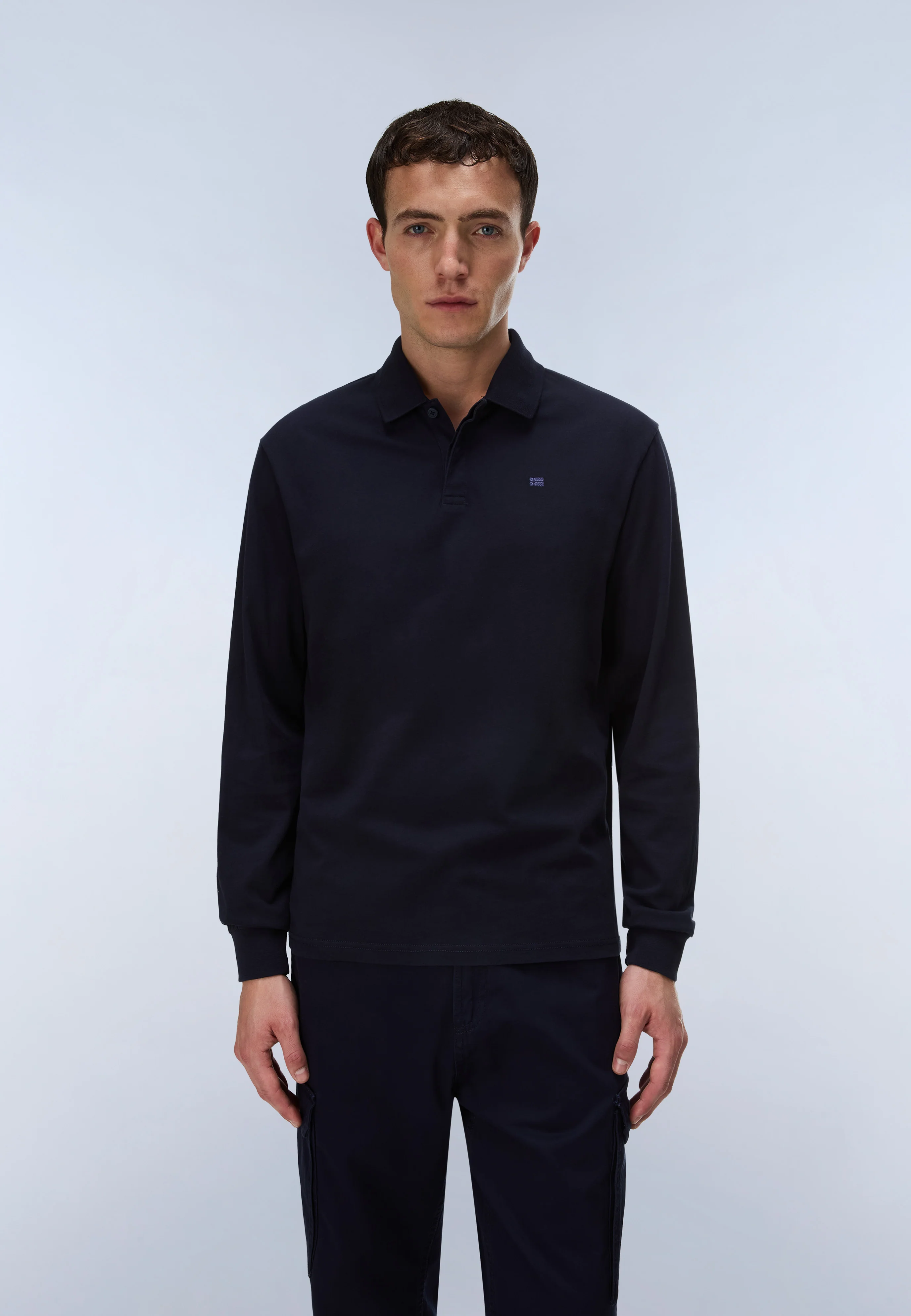 Nedles Jersey Long-Sleeve Polo Shirt - Image 3