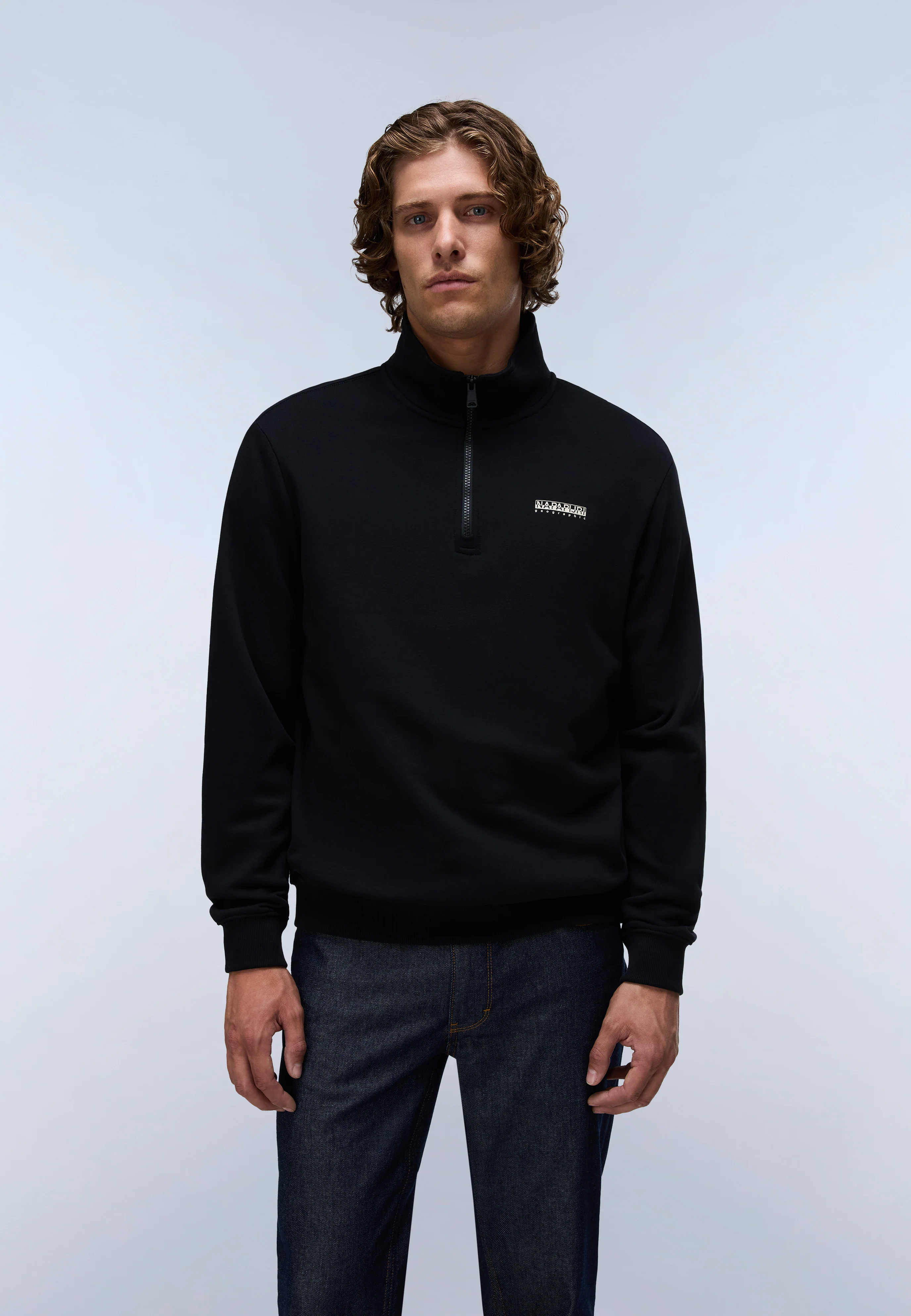 Small Box French Terry Half-Zip Sweatshirt - Image 3